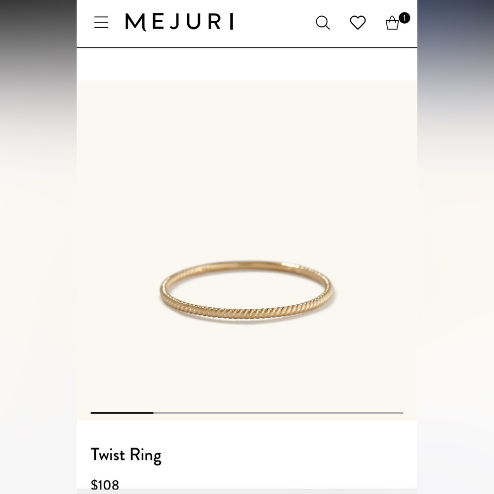 Mejuri 14k Gold Twist Ring